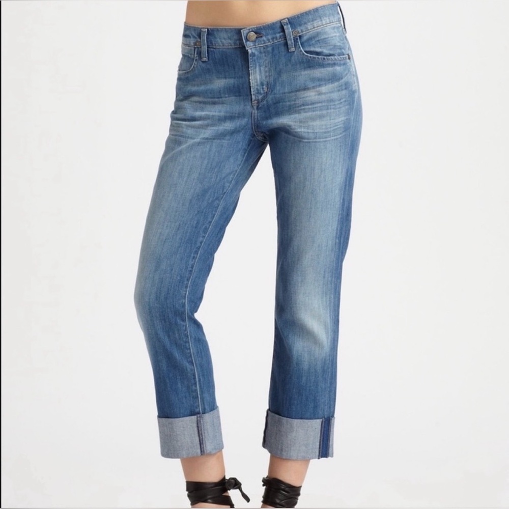 Citizens of Humanity Dani Cropped Straight Leg Blue Jeans, 26